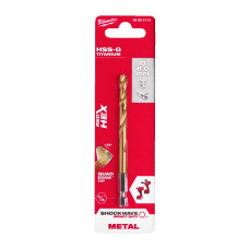 Купити Свердло по металу RedHEX SHOCKWAVE HSS-TiN MILWAUKEE, діаметр 6,0х105х63мм. Офіційний магазин Мілвокі Україна, фірмова гарантія з доставкою по Украіні