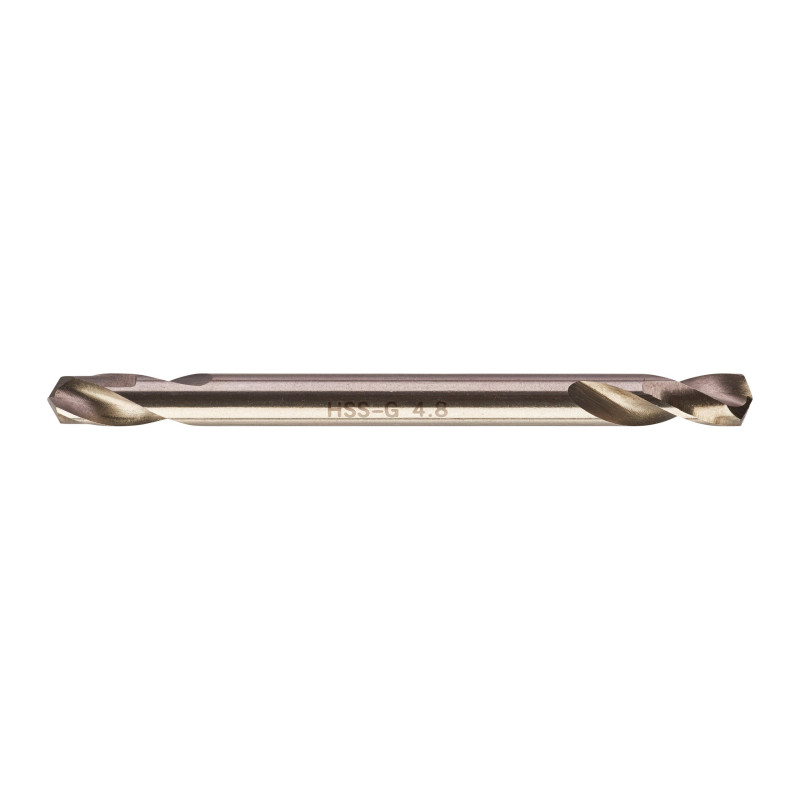 Купити Свердло по металу HSS-G MILWAUKEE, DIN 1412 C, діаметр 4,8х62х18мм, двостороннє, (10шт), пластикова коробка. Офіційний магазин Мілвокі Україна, фірмова гарантія з доставкою по Украіні