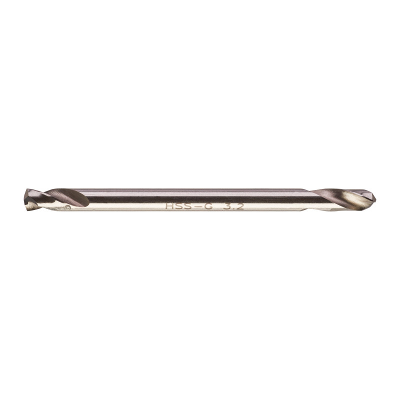 Купити Свердло по металу HSS-G MILWAUKEE, DIN 1412 C, діаметр 3,2х49х12мм, двостороннє, (10шт), пластикова коробка. Офіційний магазин Мілвокі Україна, фірмова гарантія з доставкою по Украіні