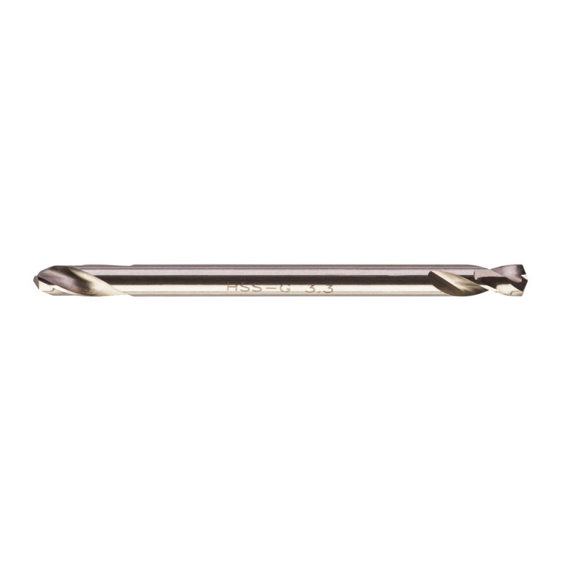 Купити Свердло по металу HSS-G MILWAUKEE, DIN 1412 C, діаметр 3,3х49х12мм, двостороннє, (10шт), пластикова коробка. Офіційний магазин Мілвокі Україна, фірмова гарантія з доставкою по Украіні