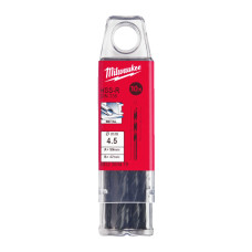 Купити Свердло по металу HSS-R MILWAUKEE DIN338, діаметр 4,5х80х47мм, (10шт), пластикова коробка. Офіційний магазин Мілвокі Україна, фірмова гарантія з доставкою по Украіні