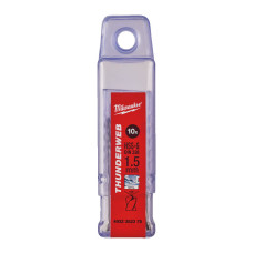Купити Свердло по металу THUNDERWEB HSS-G MILWAUKEE DIN338, діаметр 1,5x40х18мм, (10шт), пластикова коробка. Офіційний магазин Мілвокі Україна, фірмова гарантія з доставкою по Украіні
