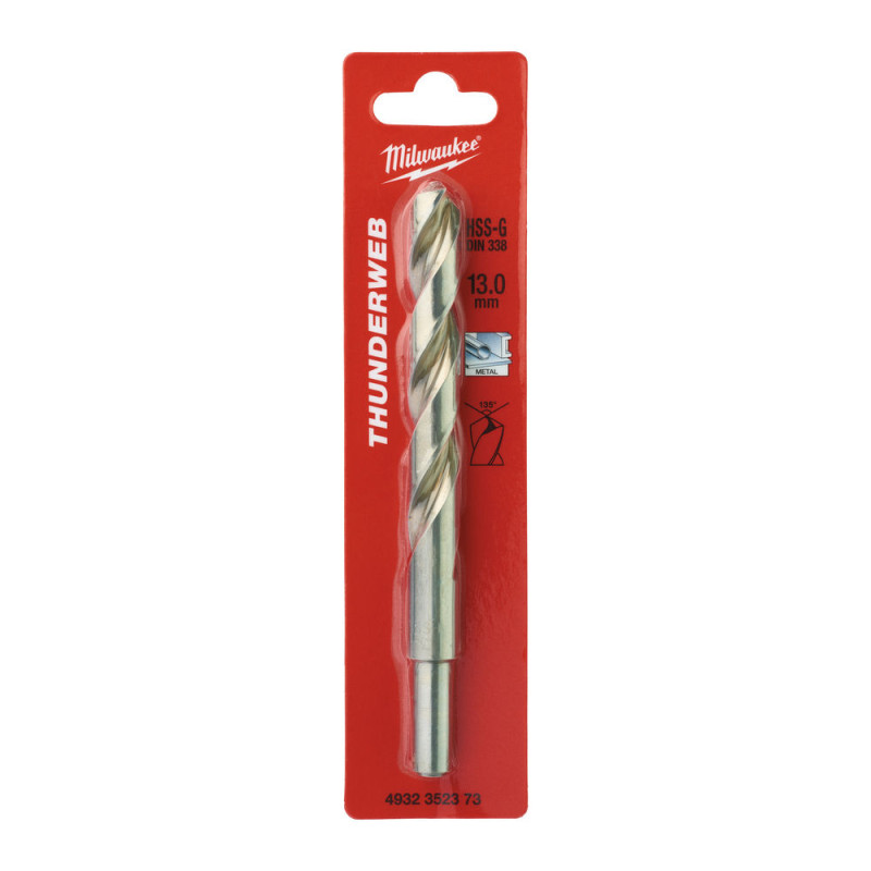 Купити Свердло по металу THUNDERWEB HSS-G MILWAUKEE DIN338, діаметр 13,0x151х101мм. Офіційний магазин Мілвокі Україна, фірмова гарантія з доставкою по Украіні