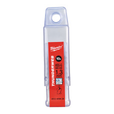 Купити Свердло по металу THUNDERWEB HSS-G MILWAUKEE DIN338, діаметр 1,3х38х16мм, (10шт), пластикова коробка. Офіційний магазин Мілвокі Україна, фірмова гарантія з доставкою по Украіні