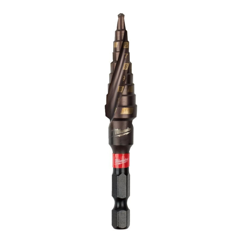 Купити Свердло ступінчасте SHOCKWAVE Impact Duty MILWAUKEE, діаметр 4-12мм з кроком 1мм. Офіційний магазин Мілвокі Україна, фірмова гарантія з доставкою по Украіні