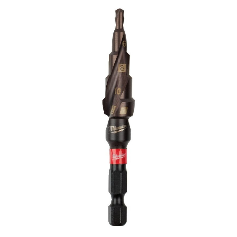Купити Свердло ступінчасте SHOCKWAVE Impact Duty MILWAUKEE, діаметр 4-12мм з кроком 2мм. Офіційний магазин Мілвокі Україна, фірмова гарантія з доставкою по Украіні