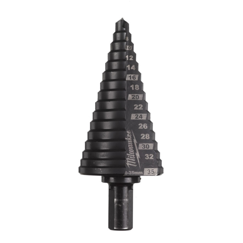 Купити Свердло ступінчасте Step Drill COBALT ALCRN MILWAUKEE, діаметр 6-35мм з кроком 2-3мм. Офіційний магазин Мілвокі Україна, фірмова гарантія з доставкою по Украіні