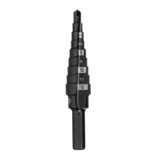 Купити Свердло ступінчасте Step Drill MILWAUKEE, діаметр 4-12мм з кроком 1мм. Офіційний магазин Мілвокі Україна, фірмова гарантія з доставкою по Украіні