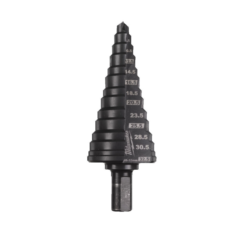 Купити Свердло ступінчасте Step Drill COBALT ALCRN MILWAUKEE, діаметр 6-32мм з кроком 2мм. Офіційний магазин Мілвокі Україна, фірмова гарантія з доставкою по Украіні