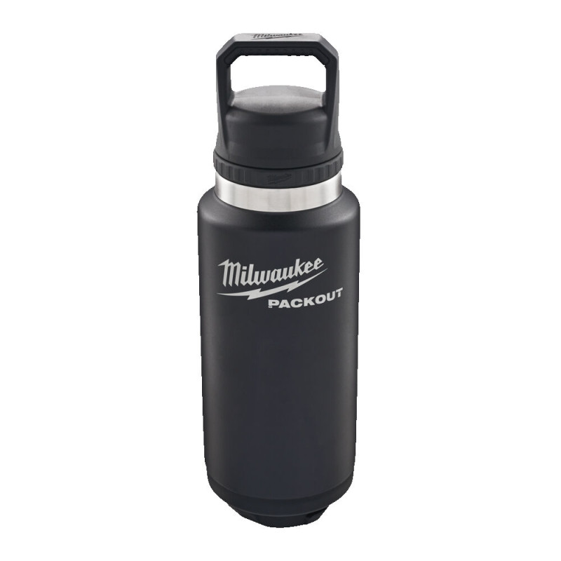 Купити Термопляшка PACKOUT MILWAUKEE, 1065мл, чорна. Офіційний магазин Мілвокі Україна, фірмова гарантія з доставкою по Украіні