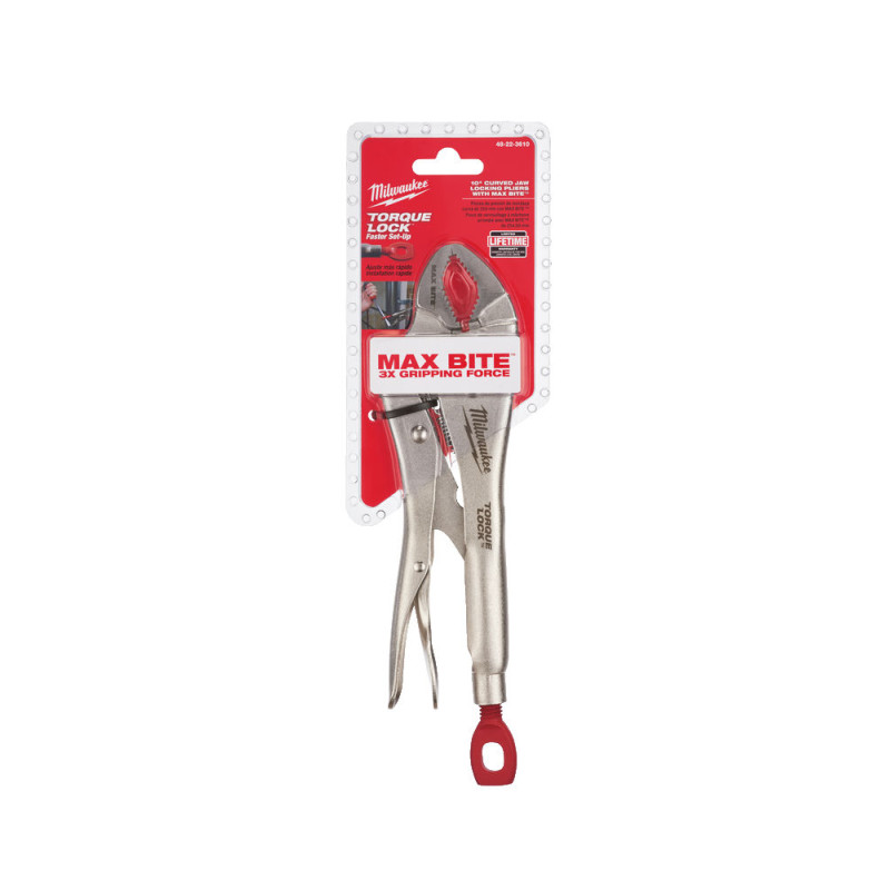 Купити Затискач Torque Lock MILWAUKEE, діаметр 50мм, (закруглені губки), 250мм. Офіційний магазин Мілвокі Україна, фірмова гарантія з доставкою по Украіні