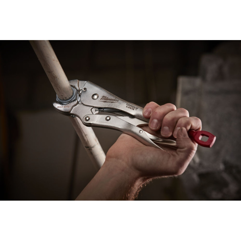 Купити Затискач Torque Lock MILWAUKEE, діаметр 50мм, (закруглені губки), 250мм. Офіційний магазин Мілвокі Україна, фірмова гарантія з доставкою по Украіні