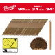 Купити Цвяхи гарячеоцинковані з кільцевою накаткою та D-образною головкою MILWAUKEE, 2,8/34 градуси/90мм (2200шт). Офіційний магазин Мілвокі Україна, фірмова гарантія з доставкою по Украіні