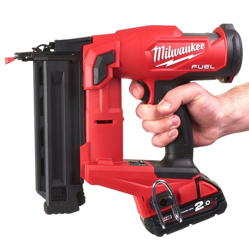 Купити Пістолет цвяхозабивний акумуляторний безщітковий MILWAUKEE, M18 FN18GS-0X, 16-54мм (каркас, HDкейс). Офіційний магазин Мілвокі Україна, фірмова гарантія з доставкою по Украіні