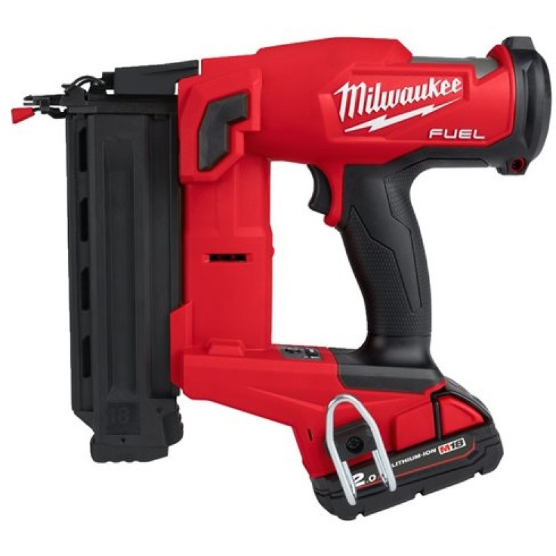 Купити Пістолет цвяхозабивний акумуляторний безщітковий MILWAUKEE, M18 FN18GS-202X (зарядний пристрій M12-18 FC, 2 акумулятори М18 В2 2Аг, HDкейс). Офіційний магазин Мілвокі Україна, фірмова гарантія з доставкою по Украіні