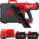 Купити Пістолет цвяхозабивний акумуляторний безщітковий MILWAUKEE M18 FUEL FFNS-502C  (зарядний пристрій M12-M18 FC, 2 акумулятори M18 B5 5Аг, кейс). Офіційний магазин Мілвокі Україна, фірмова гарантія з доставкою по Украіні