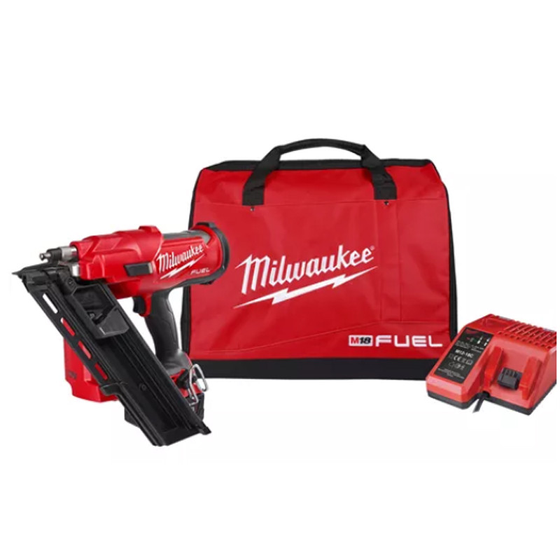 Купити Пістолет цвяхозабивний акумуляторний безщітковий MILWAUKEE, M18 FFN-502C, 50/90мм (зарядний пристрій M12-18 FC, 2 акумулятори М18 В5 5Аг, кейс). Офіційний магазин Мілвокі Україна, фірмова гарантія з доставкою по Украіні