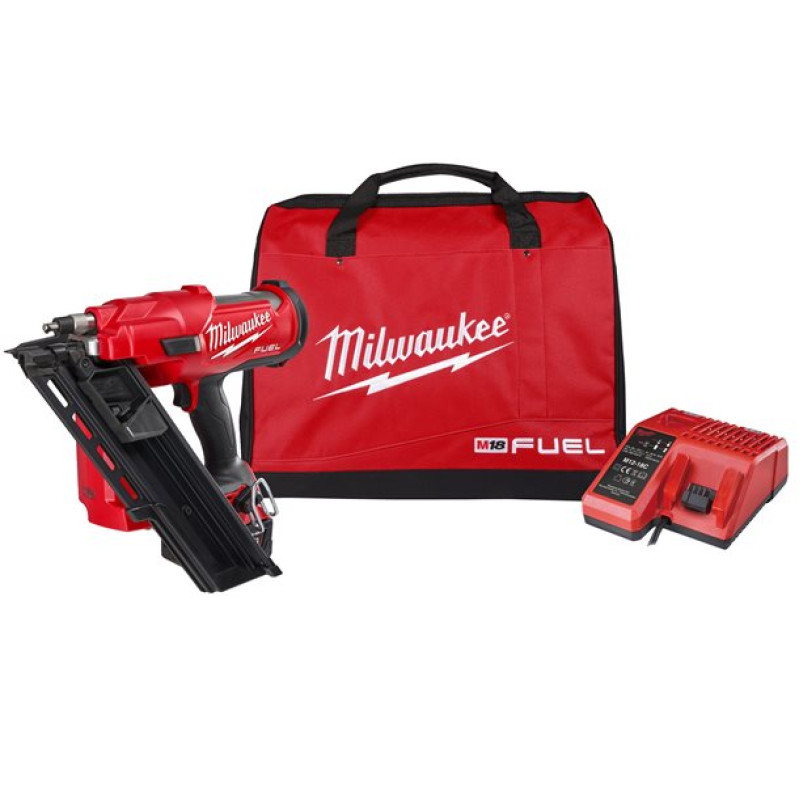 Купити Пістолет цвяхозабивний акумуляторний безщітковий MILWAUKEE, M18 FFN-502C, 50/90мм (зарядний пристрій M12-18 FC, 2 акумулятори М18 В5 5Аг, кейс). Офіційний магазин Мілвокі Україна, фірмова гарантія з доставкою по Украіні