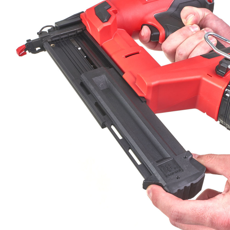 Купити Пістолет цвяхозабивний  акумуляторний безщітковий MILWAUKEE, M18 FN18GS-0, 16-54мм (каркас). Офіційний магазин Мілвокі Україна, фірмова гарантія з доставкою по Украіні