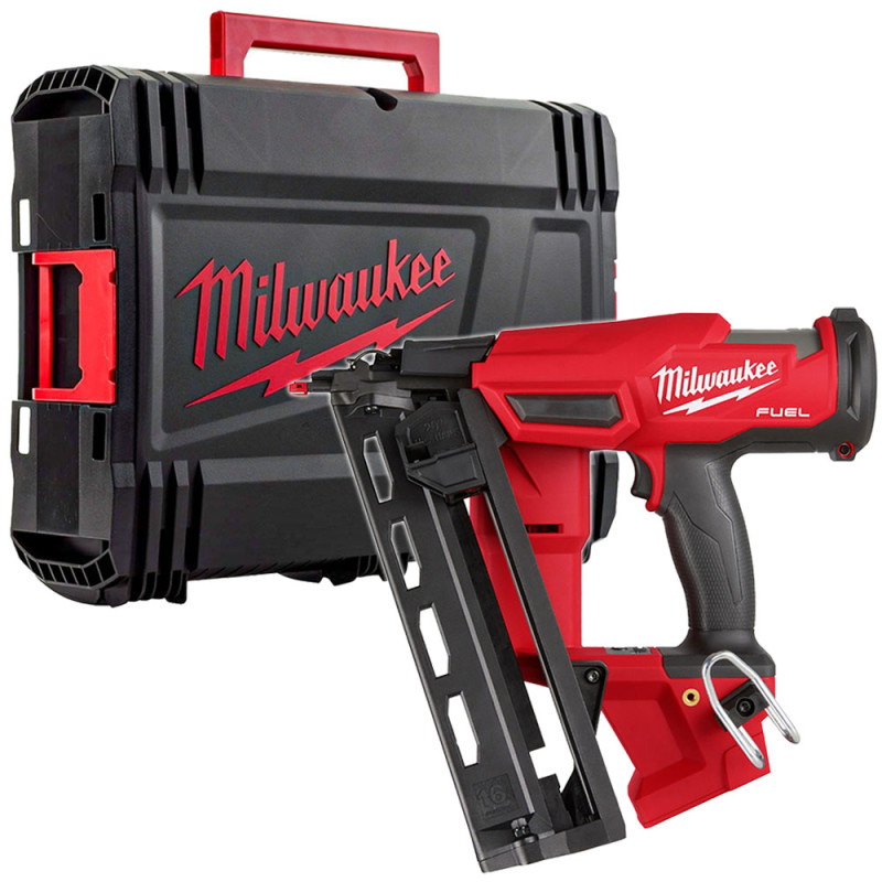 Купити Пістолет цвяхозабивний акумуляторний безщітковий MILWAUKEE, M18 FN16GA-0X, 32-64мм (каркас, HDкейс). Офіційний магазин Мілвокі Україна, фірмова гарантія з доставкою по Украіні