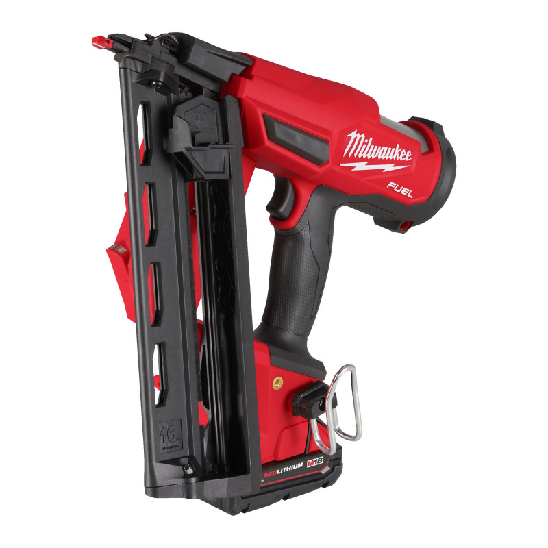 Купити Пістолет цвяхозабивний акумуляторний безщітковий MILWAUKEE, M18 FN16GA-202X (зарядний пристрій M12-18 FC, 2 акумулятори М18 В2 2Аг, HDкейс). Офіційний магазин Мілвокі Україна, фірмова гарантія з доставкою по Украіні