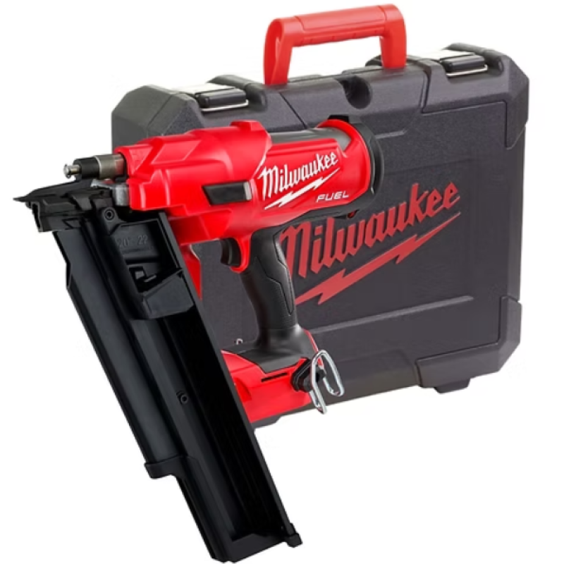 Купити Пістолет цвяхозабивний акумуляторний безщітковий MILWAUKEE, M18 FFN21-0C, 50-90мм (каркас, кейс). Офіційний магазин Мілвокі Україна, фірмова гарантія з доставкою по Украіні