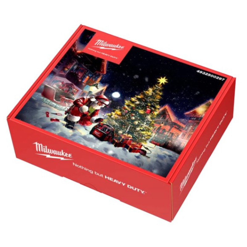 Купити Набір ручного інструменту MILWAUKEE Christmas Promo 2025 (відкривачка TOOLGUARD (4932500164), компактний ніж Fastback (4932471356), набір біт SHOCKWAVE IMPACT DUTY (15 шт.) (4932430904), міні-тріскачка 7-в-1 (4932498792), пляшка PACKOUT 355мл Sip Lid чорн. Офіційний магазин Мілвокі Україна, фірмова гарантія з доставкою по Украіні