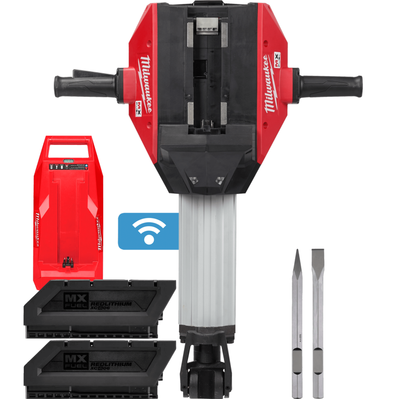 Купити Молоток відбійний акумуляторний MILWAUKEE, MXF DH2528H-602 (68Дж) (зарядний пристірй MXF C, 2 акумулятори MXF XC406 6Аг). Офіційний магазин Мілвокі Україна, фірмова гарантія з доставкою по Украіні