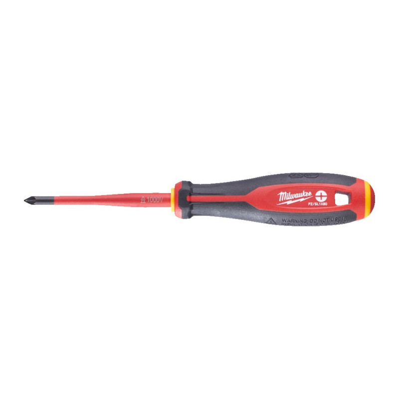 Купити Викрутка з тригранною рукояткою ізольована VDE MILWAUKEE, PZ/SL1х80мм. Офіційний магазин Мілвокі Україна, фірмова гарантія з доставкою по Украіні