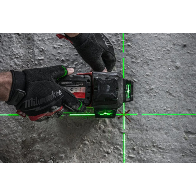 Купити Нівелір 3D лазерний акумуляторний MILWAUKEE, M12 3PL-0C (360 градусів, зелёный луч) (каркас, аксесуари, кейс). Офіційний магазин Мілвокі Україна, фірмова гарантія з доставкою по Украіні