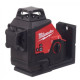 Купити Нівелір лазерний 3D акумуляторний MILWAUKEE, M12 3PL-401C (360 градусів, зелений промінь) (зарядний пристрій С12 С, 1 акумулятор М12 В4 4Аг, аксесуари, кейс). Офіційний магазин Мілвокі Україна, фірмова гарантія з доставкою по Украіні