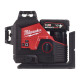 Купити Нівелір лазерний 3D акумуляторний MILWAUKEE, M12 3PL-401C (360 градусів, зелений промінь) (зарядний пристрій С12 С, 1 акумулятор М12 В4 4Аг, аксесуари, кейс). Офіційний магазин Мілвокі Україна, фірмова гарантія з доставкою по Украіні