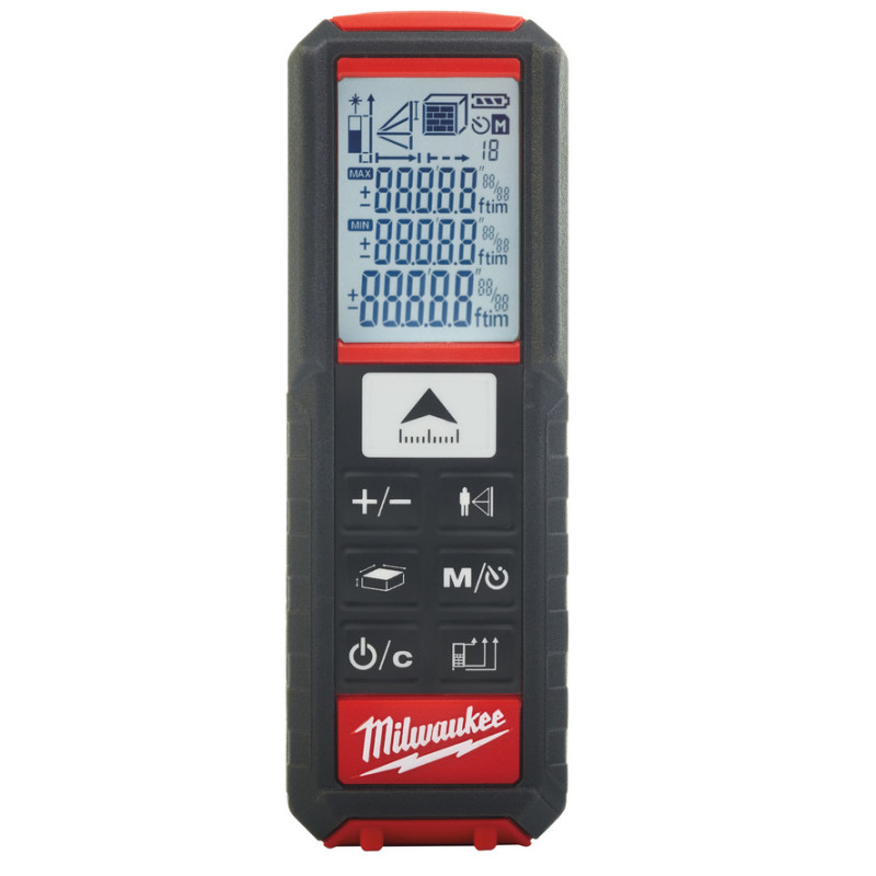 Купити Далекомір лазерний MILWAUKEE, LDM50, (50м). Офіційний магазин Мілвокі Україна, фірмова гарантія з доставкою по Украіні