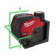 Купити Нівелір лазерний лінійно-точковий акумуляторний MILWAUKEE M12 CLLP-301C (зелений промінь). Офіційний магазин Мілвокі Україна, фірмова гарантія з доставкою по Украіні