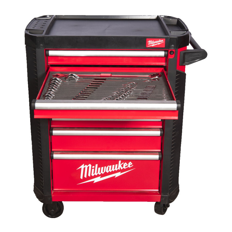 Купити Візок інструментальний MILWAUKEE, SRC30-1, 30''/78см, 7 полок , з комплектом інструмента, (206шт). Офіційний магазин Мілвокі Україна, фірмова гарантія з доставкою по Украіні