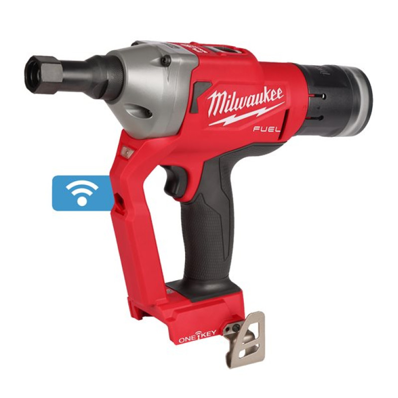 Купити Заклепочник акумуляторний для замкових болтів безщітковий MILWAUKEE M18 ONEFLT-0X, діаметр 4,8-6,4мм (каркас, кліпса на ремінь. HDкейс). Офіційний магазин Мілвокі Україна, фірмова гарантія з доставкою по Украіні