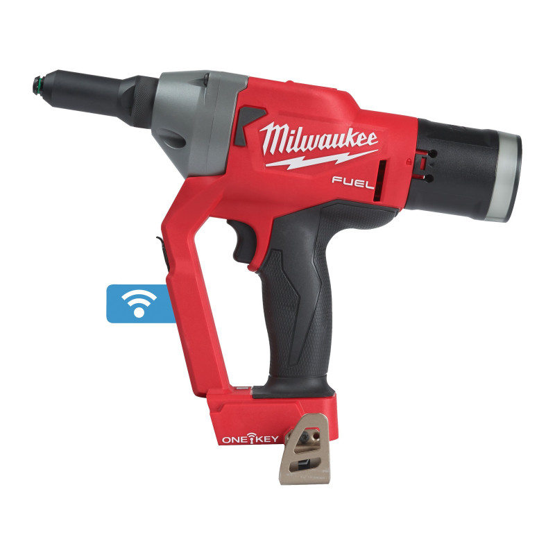 Купити Заклепочник акумуляторний безщітковий MILWAUKEE M18 ONEFPRT-0X, діаметр заклепок 4,8-7,0мм (каркас, кліпса на ремінь. перехідники для заклепок, ключ, HDкейс). Офіційний магазин Мілвокі Україна, фірмова гарантія з доставкою по Украіні