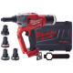 Купити Заклепочник акумуляторний безщітковий MILWAUKEE M18 ONEFPRT-0X, діаметр заклепок 4,8-7,0мм (каркас, кліпса на ремінь. перехідники для заклепок, ключ, HDкейс). Офіційний магазин Мілвокі Україна, фірмова гарантія з доставкою по Украіні