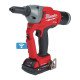 Купити Заклепочник акумуляторний безщітковий MILWAUKEE M18 ONEFPRT-202X, діаметр заклепок 4,8-7,0мм (зарядний.пристрій М12-18 FC, 2 акумулятори М18 В2 2Аг, HDкейс). Офіційний магазин Мілвокі Україна, фірмова гарантія з доставкою по Украіні
