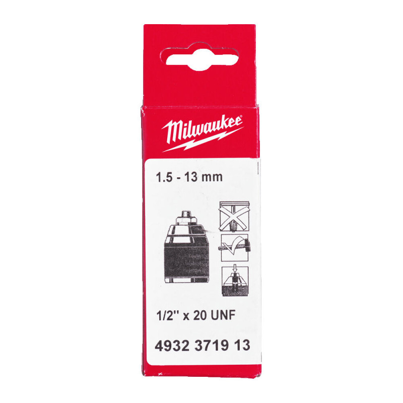 Купити Патрон безключовий промисловий для інструменту з FIXTEC MILWAUKEE, 1-10мм 1/2''х20. Офіційний магазин Мілвокі Україна, фірмова гарантія з доставкою по Украіні