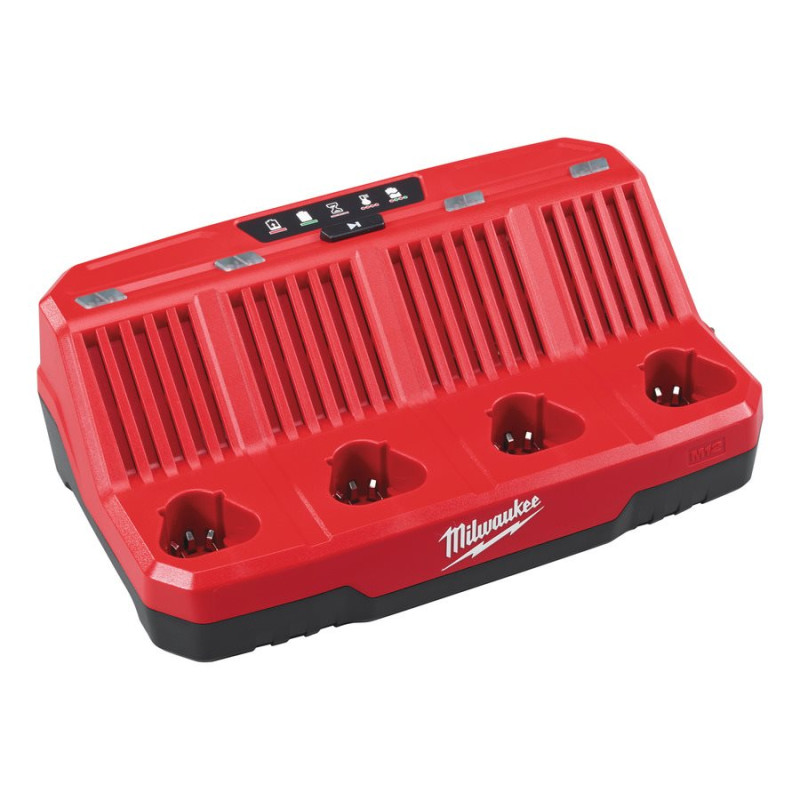 Купити Зарядний пристрій MILWAUKEE, M12 C4 (для 4х акумуляторів М12). Офіційний магазин Мілвокі Україна, фірмова гарантія з доставкою по Украіні