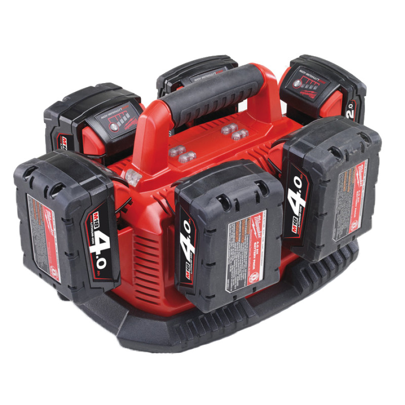 Купити Зарядний пристрій MILWAUKEE, M14-18 C6 (для 6 акумуляторів). Офіційний магазин Мілвокі Україна, фірмова гарантія з доставкою по Украіні