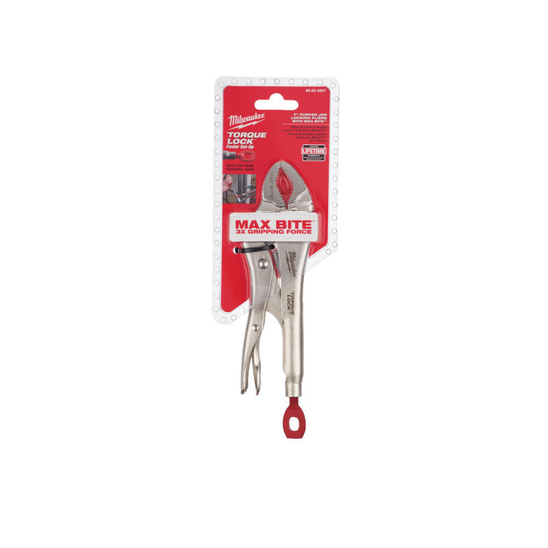Купити Затискач Torque Lock MILWAUKEE, діаметр 38мм, (закруглені губки), 170мм. Офіційний магазин Мілвокі Україна, фірмова гарантія з доставкою по Украіні